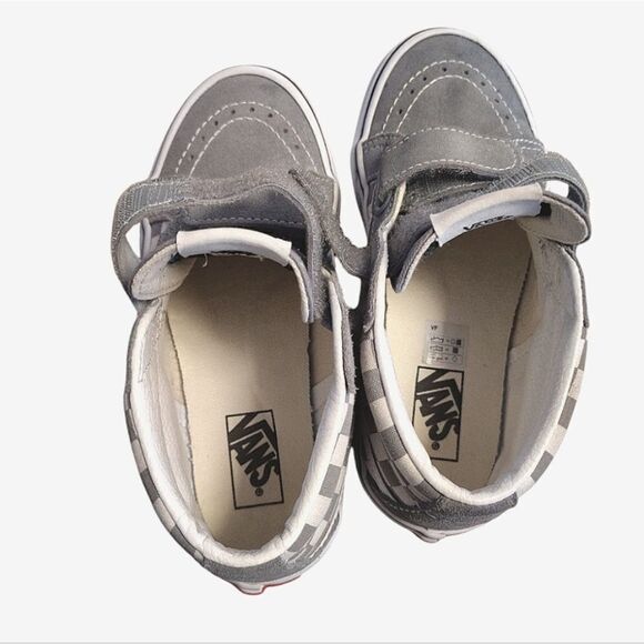 Vans Tradewinds Grey Sk8 Mid Reissue V Checkerboard Sneakers Kids 1.5 - Picture 10 of 16